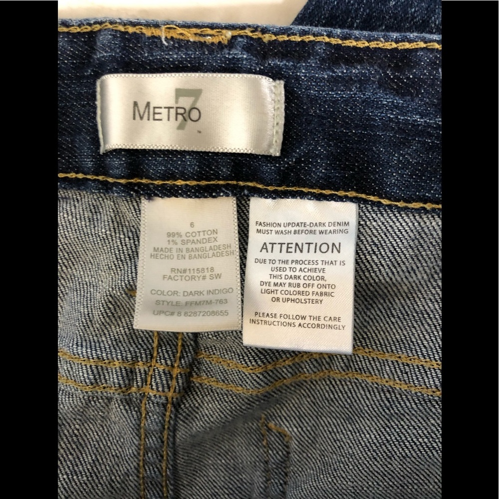 Metro 7 woman Capri jeans size 6 - Picture 4 of 4